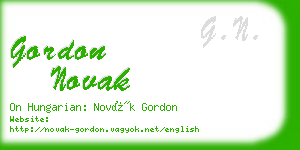 gordon novak business card